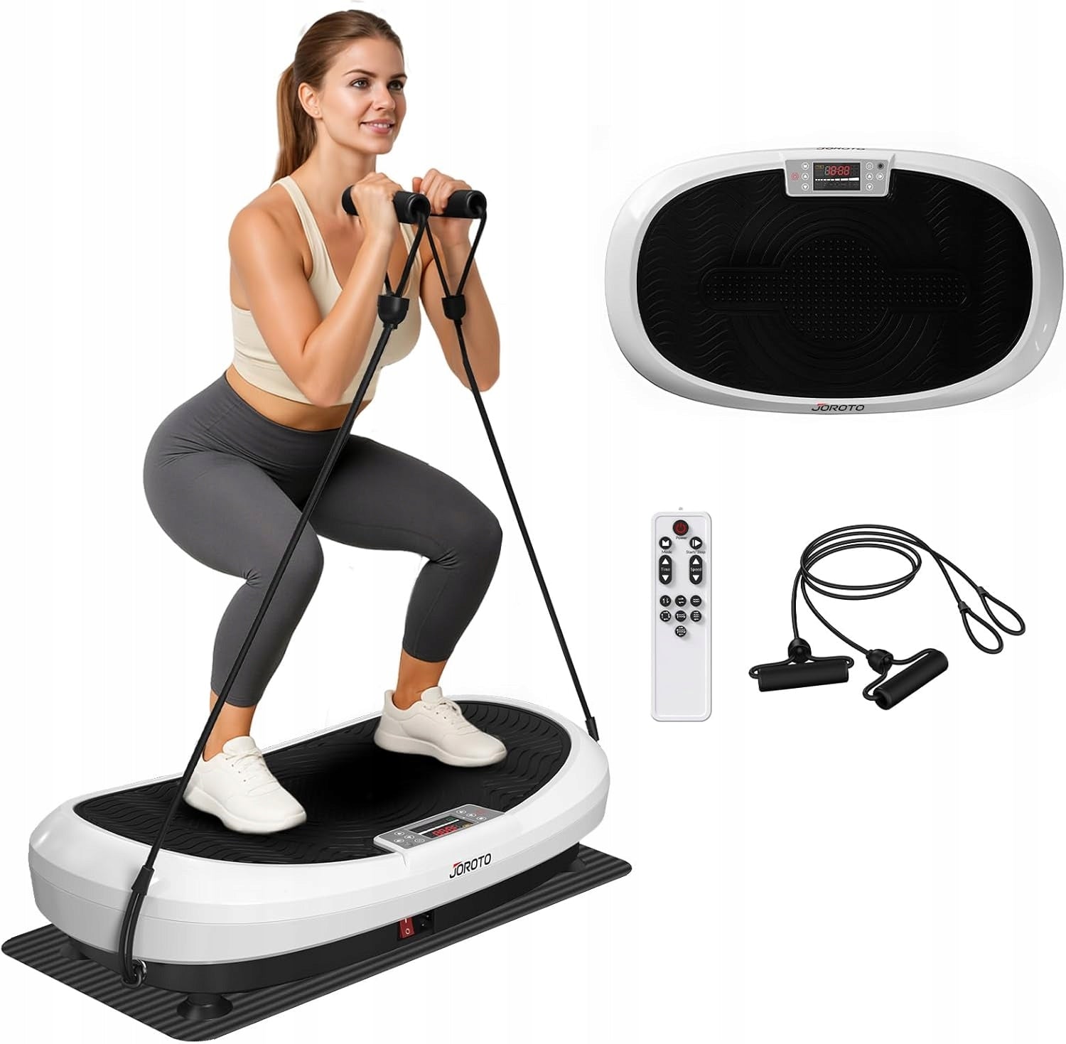 JOROTO JV60 Platforma wibracyjna, 10 trybów i 120 poziomów, udźwig 158kg