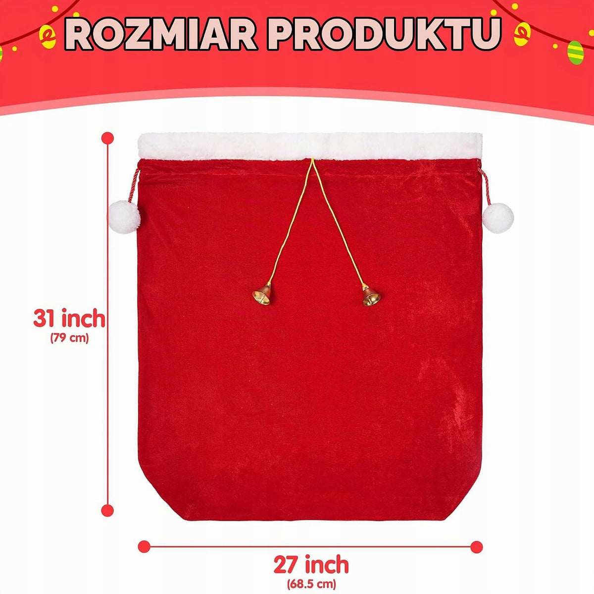 JOYIN 31" Christmas Fabric Santa Bag Brand JOYIN