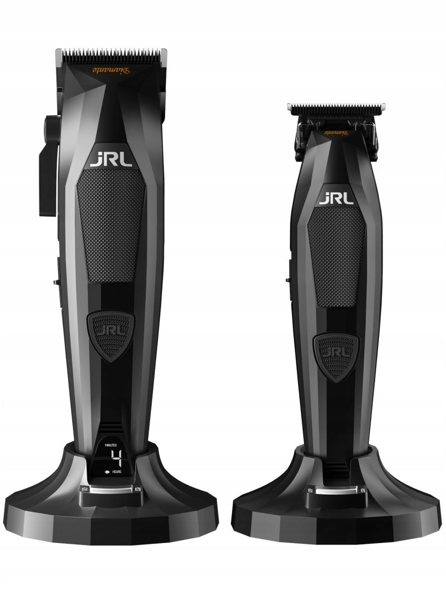 JRL Diamante Haircut Kit Black Machine + Trimmer + Stations