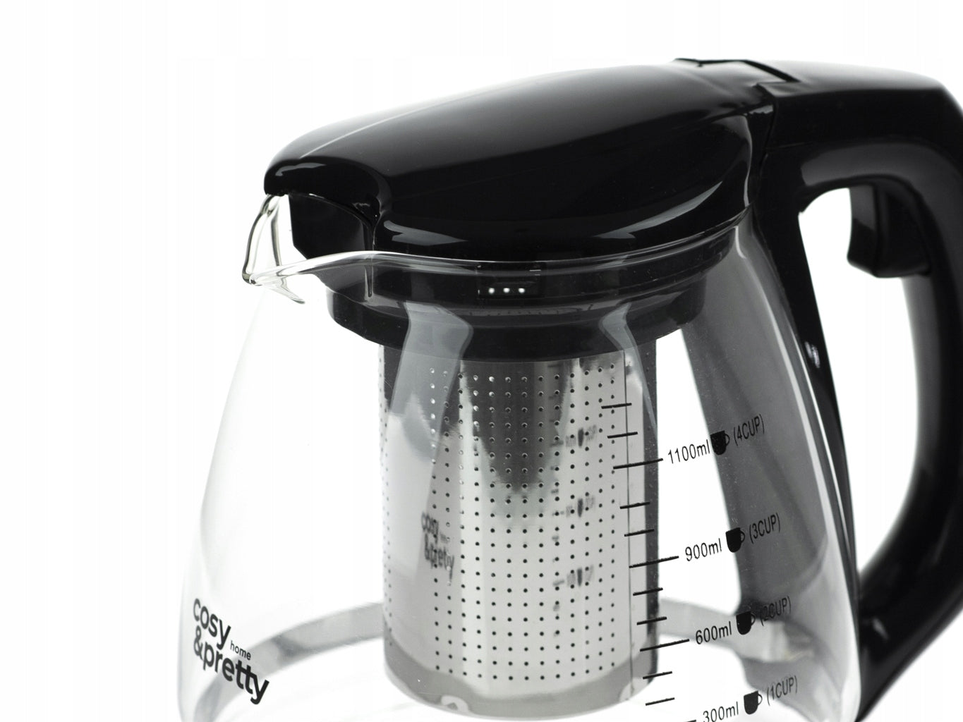 JUG WITH INTENDER 1100 ML HEAT-RESISTANT BLACK MARTIBELLO COZY & PRETTY Manufacturer code cos 0641