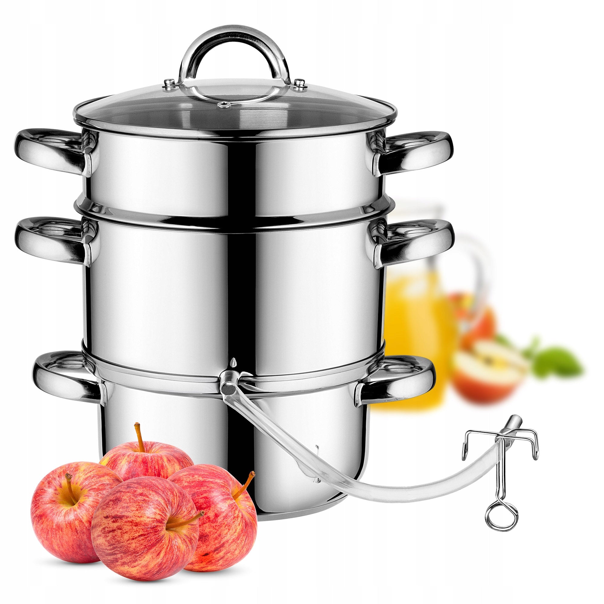 JUICE MAKER POT 5L STAINLESS STEEL STEAM FOR INDUCTION GAS STEEL 3in1