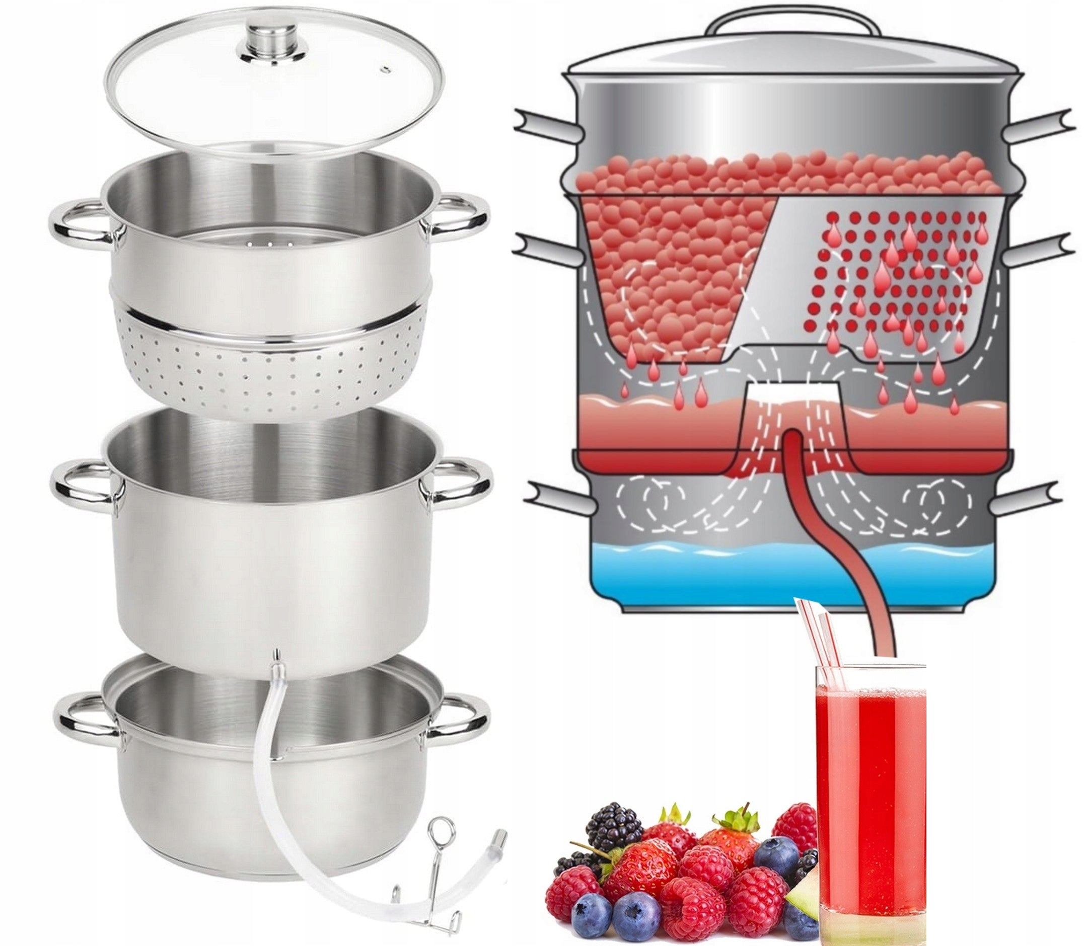 JUICER 8 L Juicer Juice Pot STEAM POT for Juice INDUCTION GAS
