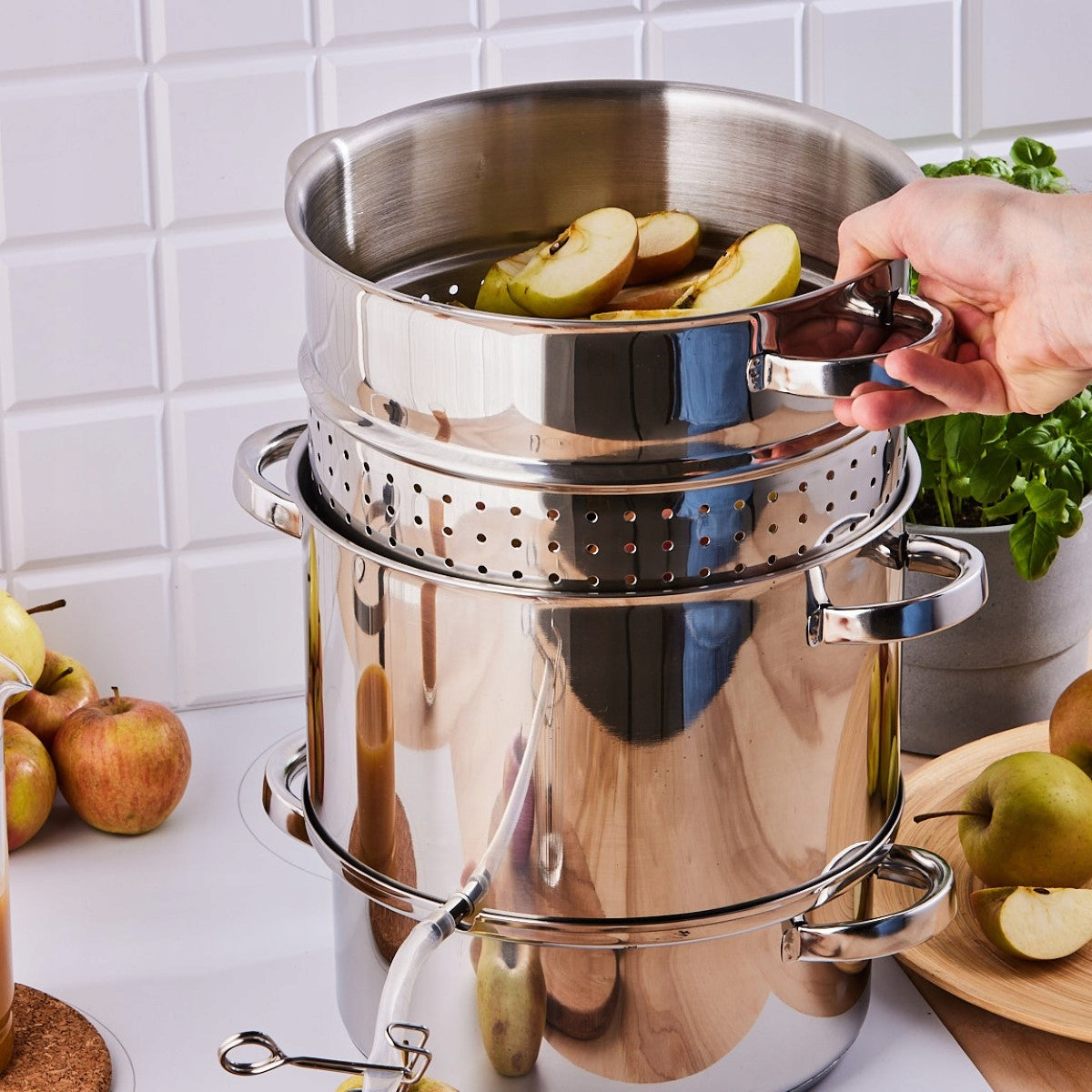 JUICER 8L LARGE stainless steel steam pot induction gas Altom Design Manufacturer code 020401630