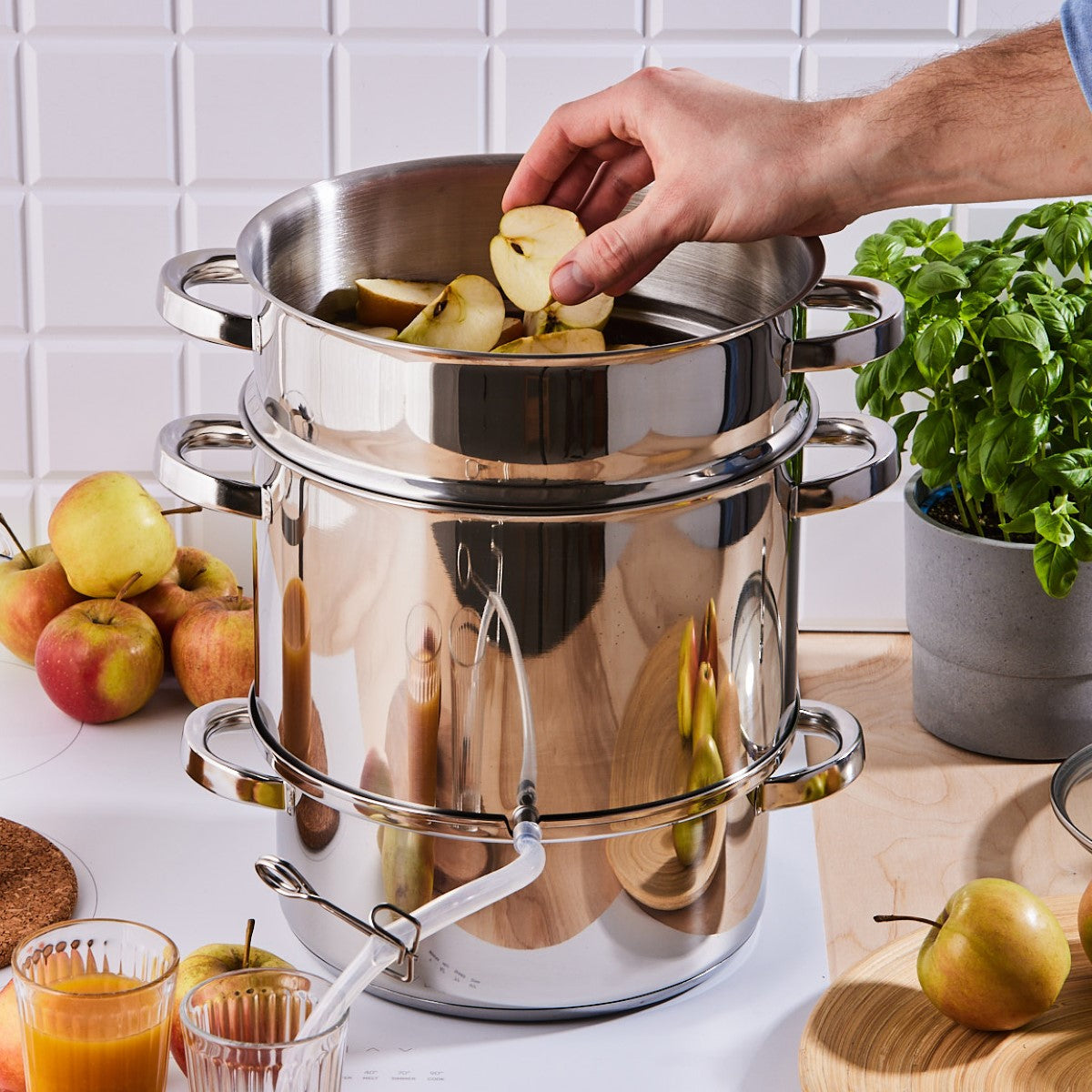 JUICER 8L LARGE stainless steel steam pot induction gas Altom Design Packaging status original