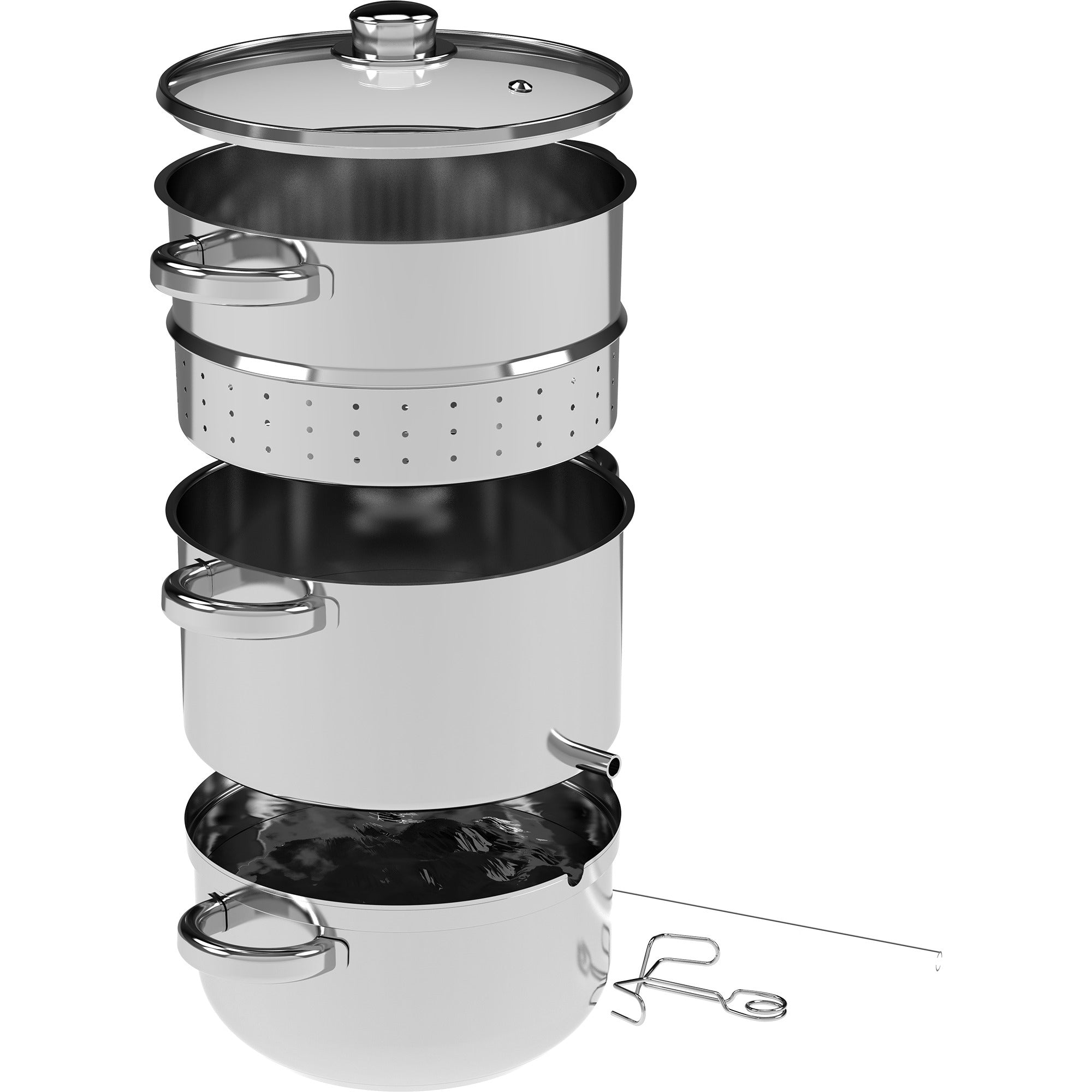 JUICER BROWIN STEAMER 5L STAINLESS STEEL FOR COOKING JUICES INDUCTION Manufacturer code 800505