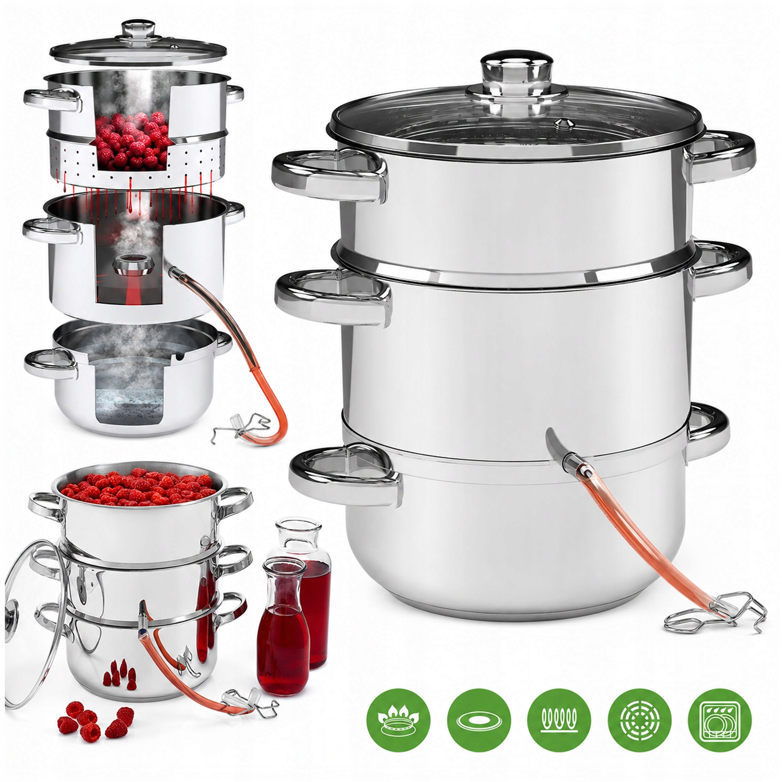 JUICER BROWIN STEAMER 5L STAINLESS STEEL FOR COOKING JUICES INDUCTION