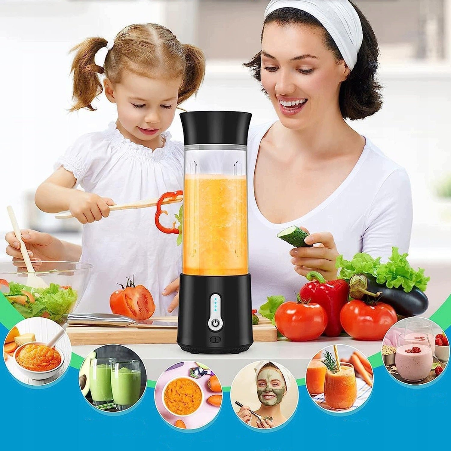 JUICER CORDLESS PORTABLE LEAK-PROOF HEALTHY NUTRITIOUS BEVERAGES ON-THE-GO Brand no brand