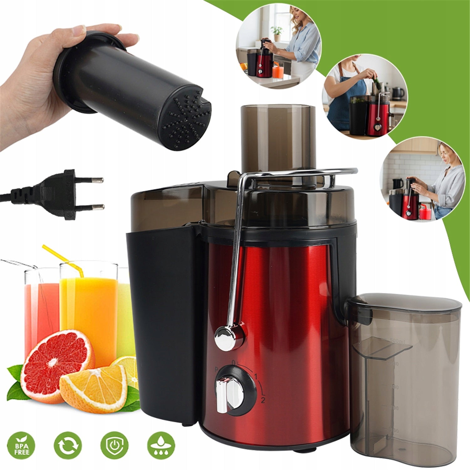 JUICER FRUIT AND VEGETABLE JUICER ELECTRIC SELF CLEANING 1000W Brand no brand