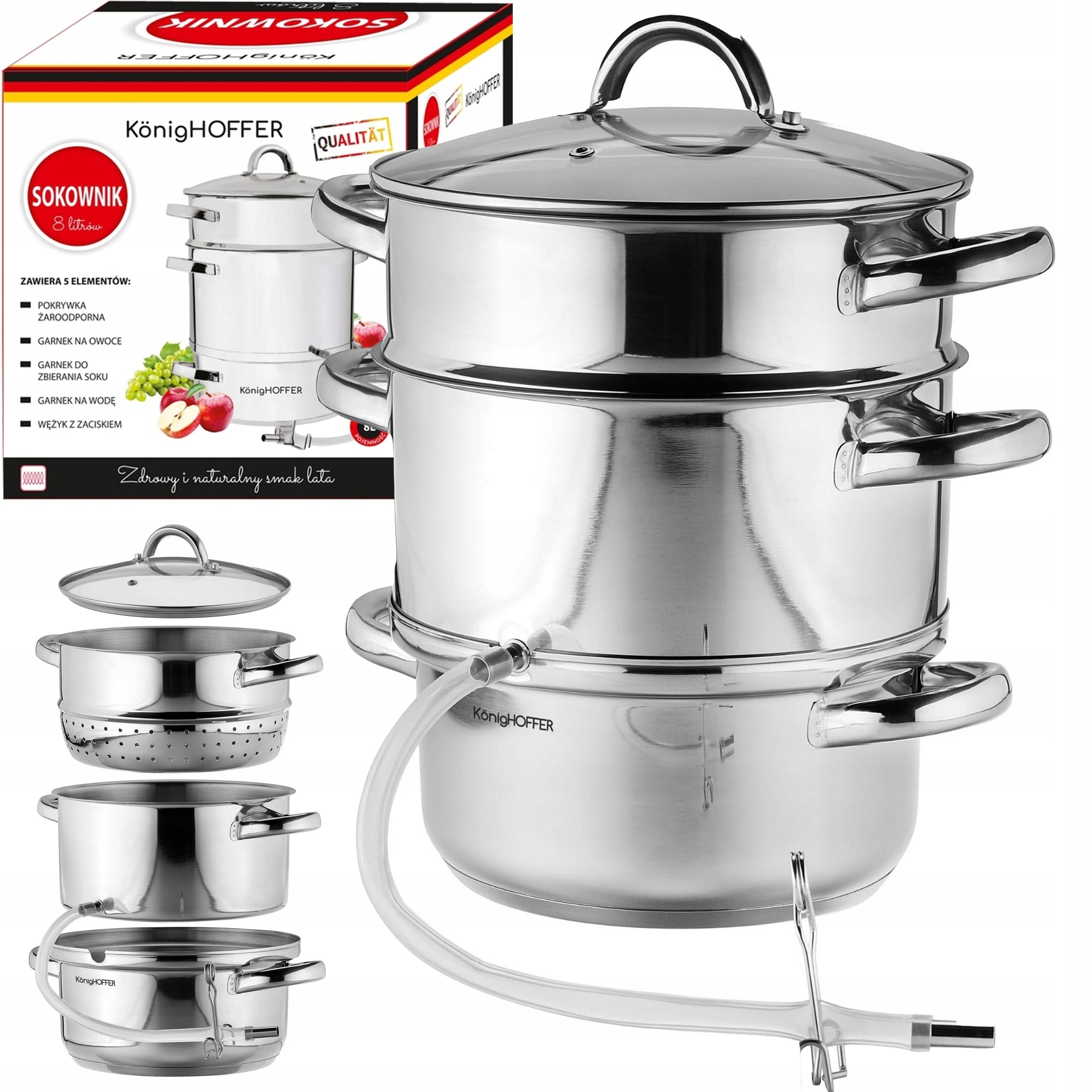 JUICER KONIGHOFFER 8L STAINLESS STEEL INDUCTION GAS Manufacturer code Sokownik