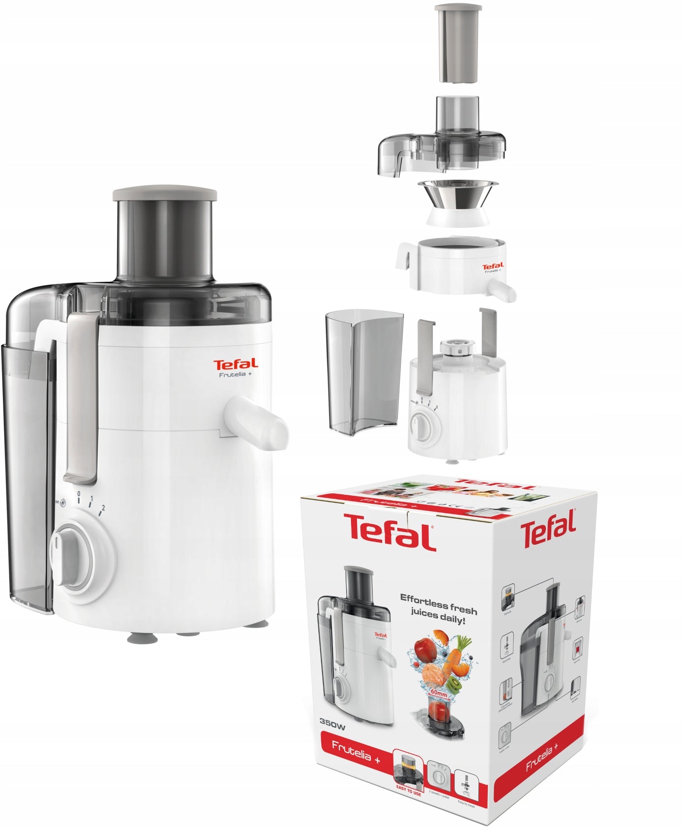 JUICER WITH PULP CONTAINER AND ROTATION ADJUSTMENT SOLID STRONG 350W