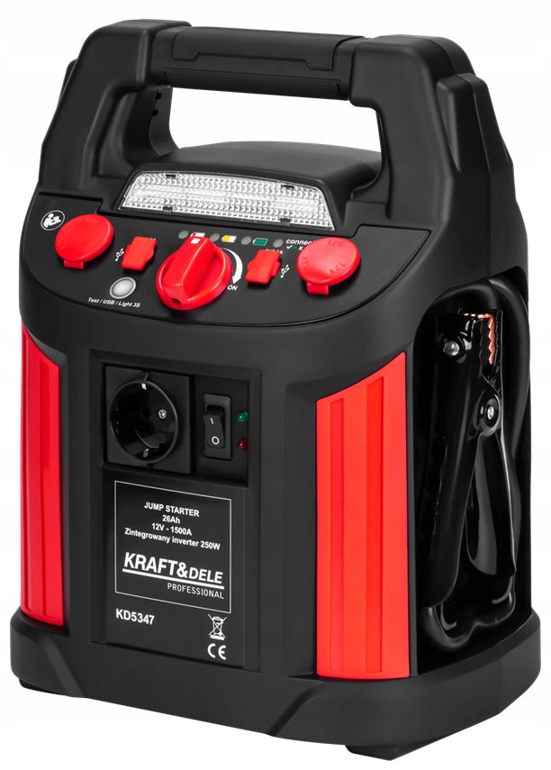 JUMP-STARTER 1200/700A 26Ah 12V INVERTER + LIGHTING Manufacturer code KD5347