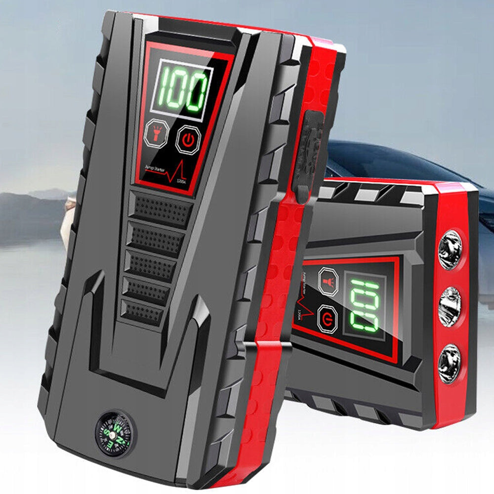 JUMP STARTER BOOSTER 12V 800A POWERBANK USB LED EMERGENCY FLASHLIGHT FOR CAR Battery capacity 99800 mAh