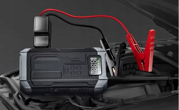 JUMP STARTER COMPRESSOR POWERBANK 4in1 FLASHLIGHT + CASE Brand Dynamo