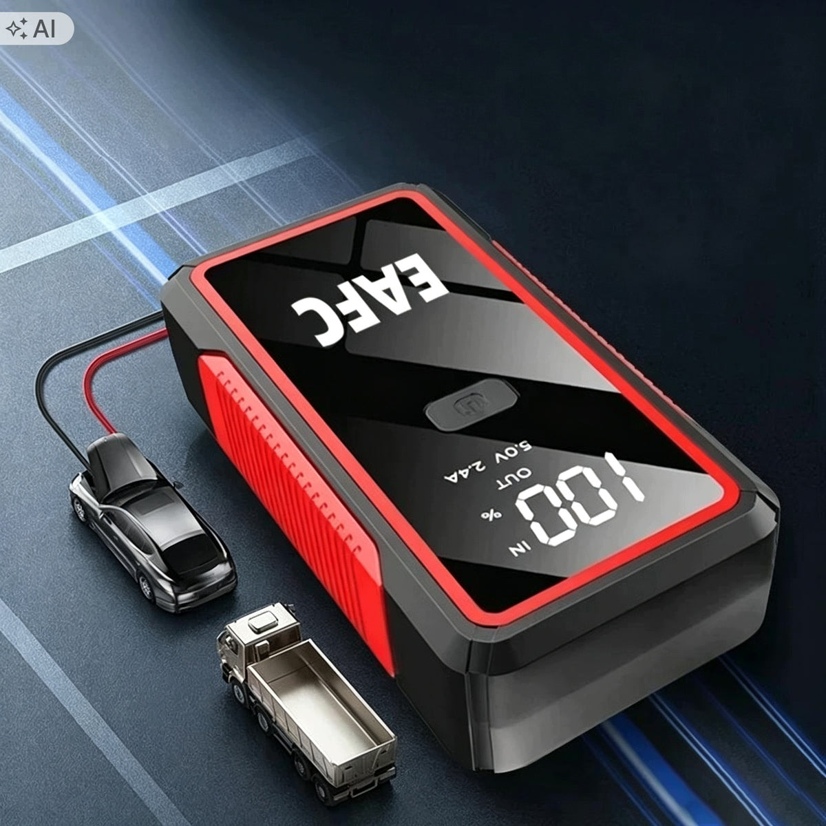 JUMP STARTER EAFC 2000A Z LATARKĄ LED POWERBANK Manufacturer code JC02 Emergency Starter Power Supply