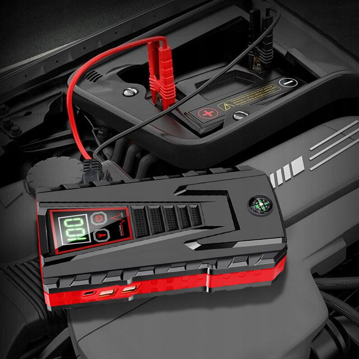 JUMP STARTER POWER BANK STARTER KIT 99800MAH CAR START Battery capacity 99800 mAh