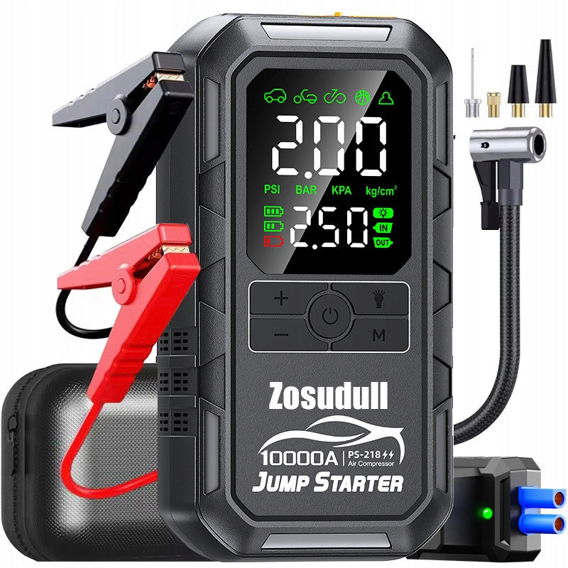 JUMP STARTER POWERBANK 12V 10000A STARTER DEVICE WITH COMPRESSOR 180PSL