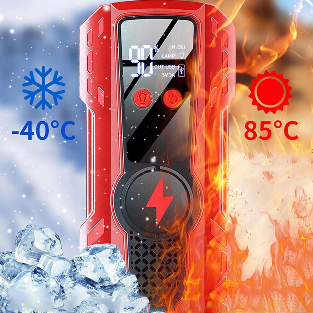 JUMP STARTER START BOOSTER POWERBANK POWERFUL FLASHLIGHT HAMMER 99900mAh Product weight with unit packaging 0.85 kg
