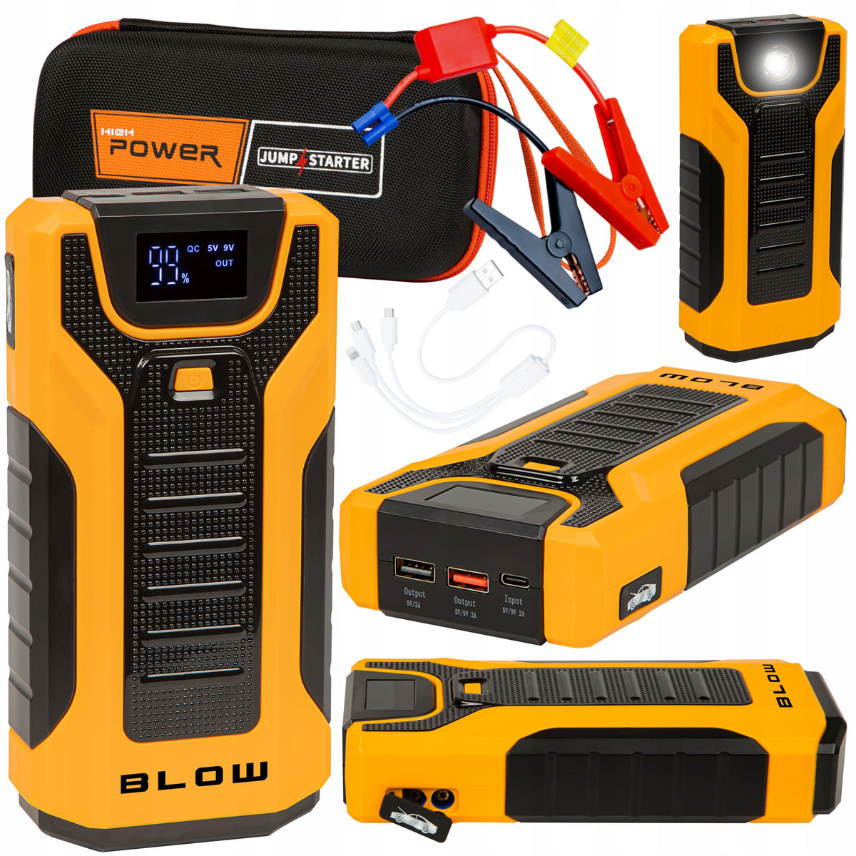 JUMP STARTER START BOOSTER POWERBANK POWERFUL FLASHLIGHT SET 30000mAh