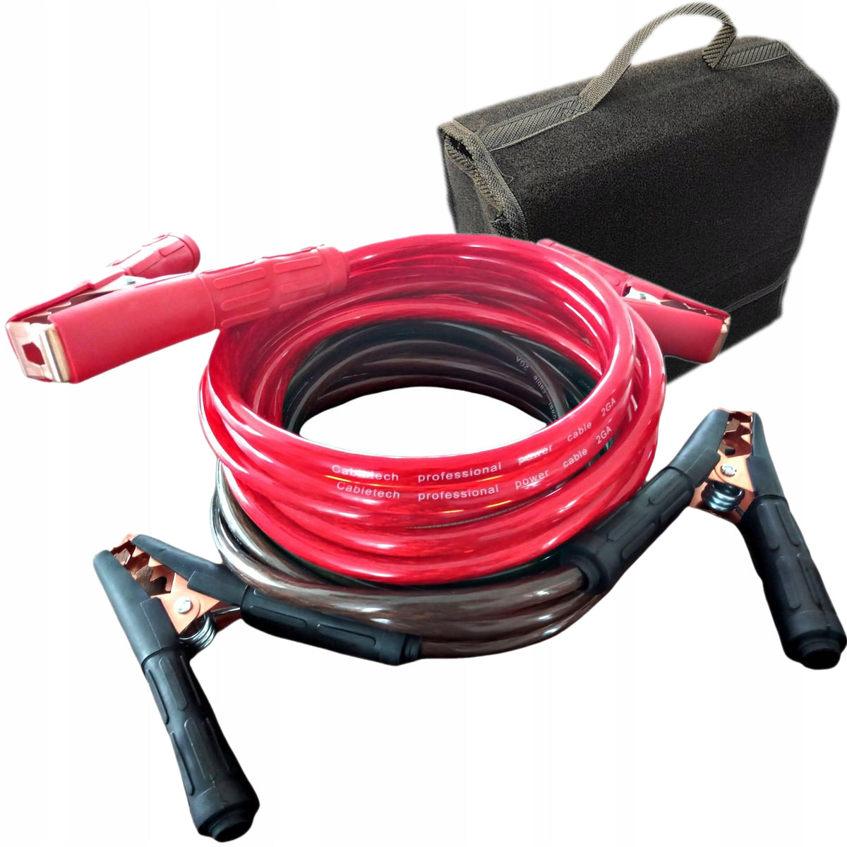 JUMPER CABLES 35mm2 VERY STRONG TIR BUS DIESEL + CASE - 3m
