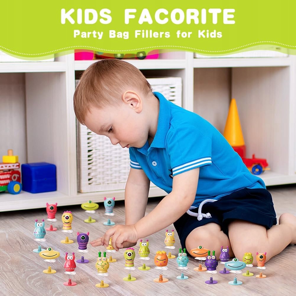 JUMPING MONSTERS ON SPRING WITH SUCTION CUP COLORFUL TOYS FOR KIDS x36 Brand no brand