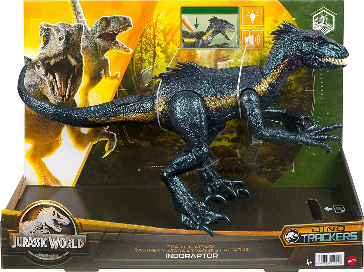 JURASSIC WORLD DINO TRACKERS DINOSAUR Indoraptor 38cm with sound light Packaging status original