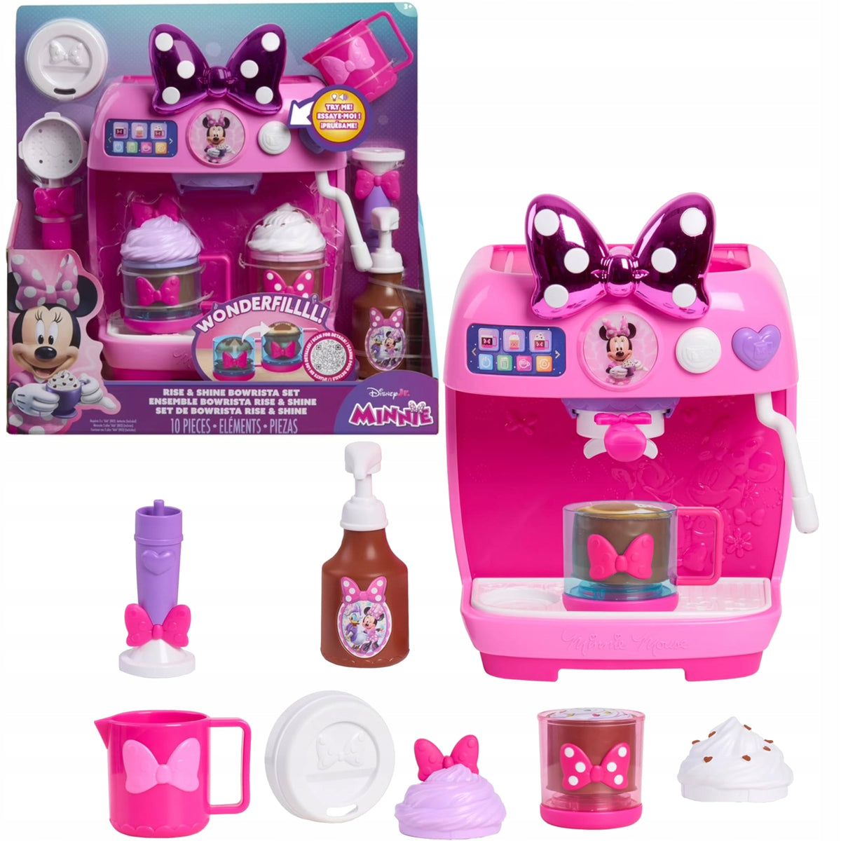 JUST PLAY DISNEY MOUSE MINNIE BARISTA SET TOY COFFEE MAKER