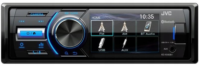 JVC KD-X560BT Car Radio 1DIN Bluetooth LCD 3'' MP3 USB MPEG1