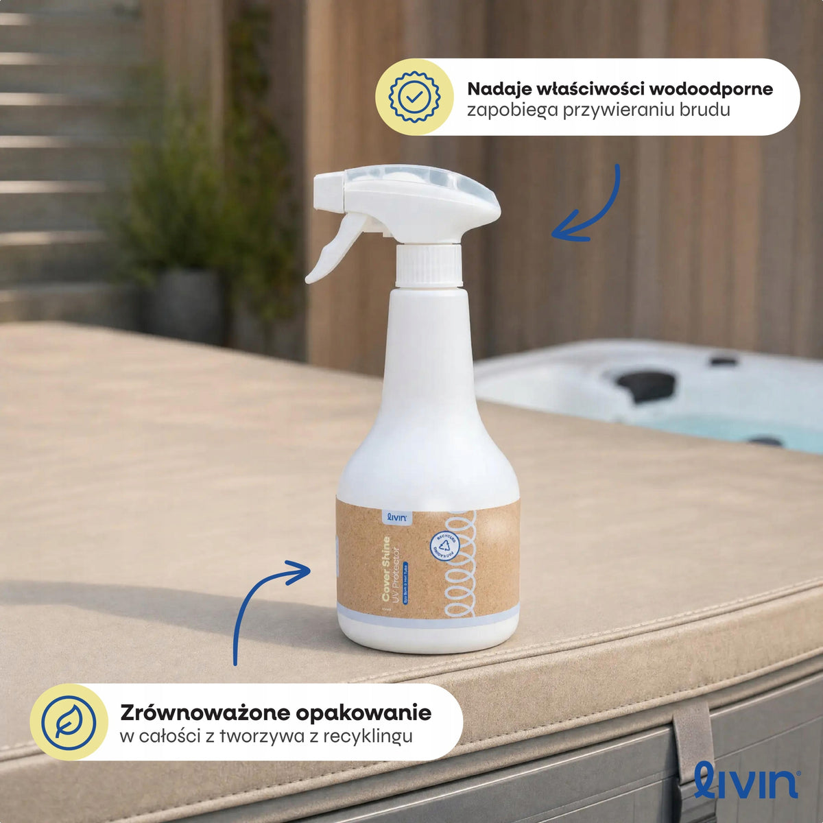 Jacuzzi cover cleaner SPA LIVIN' Cover Shine 500 ml Manufacturer code 8720938786730