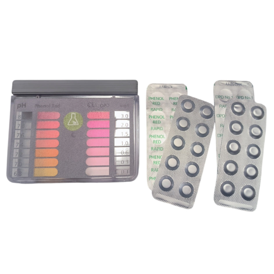 Jacuzzi pool tester checking chlorine level and pH LOVIBOND Chlorine Brand Lovibond