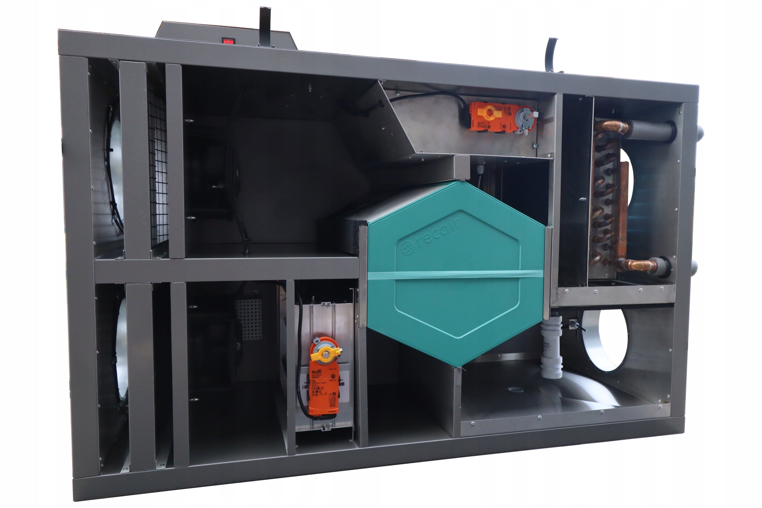 Janek 450/200 recuperator ventilation unit with integrated air conditioning Range of energy efficiency classes A+ - G