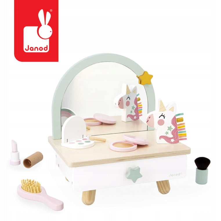 Janod Small wooden dressing table with accessories Unicorn 3+ Janod Manufacturer code J06463