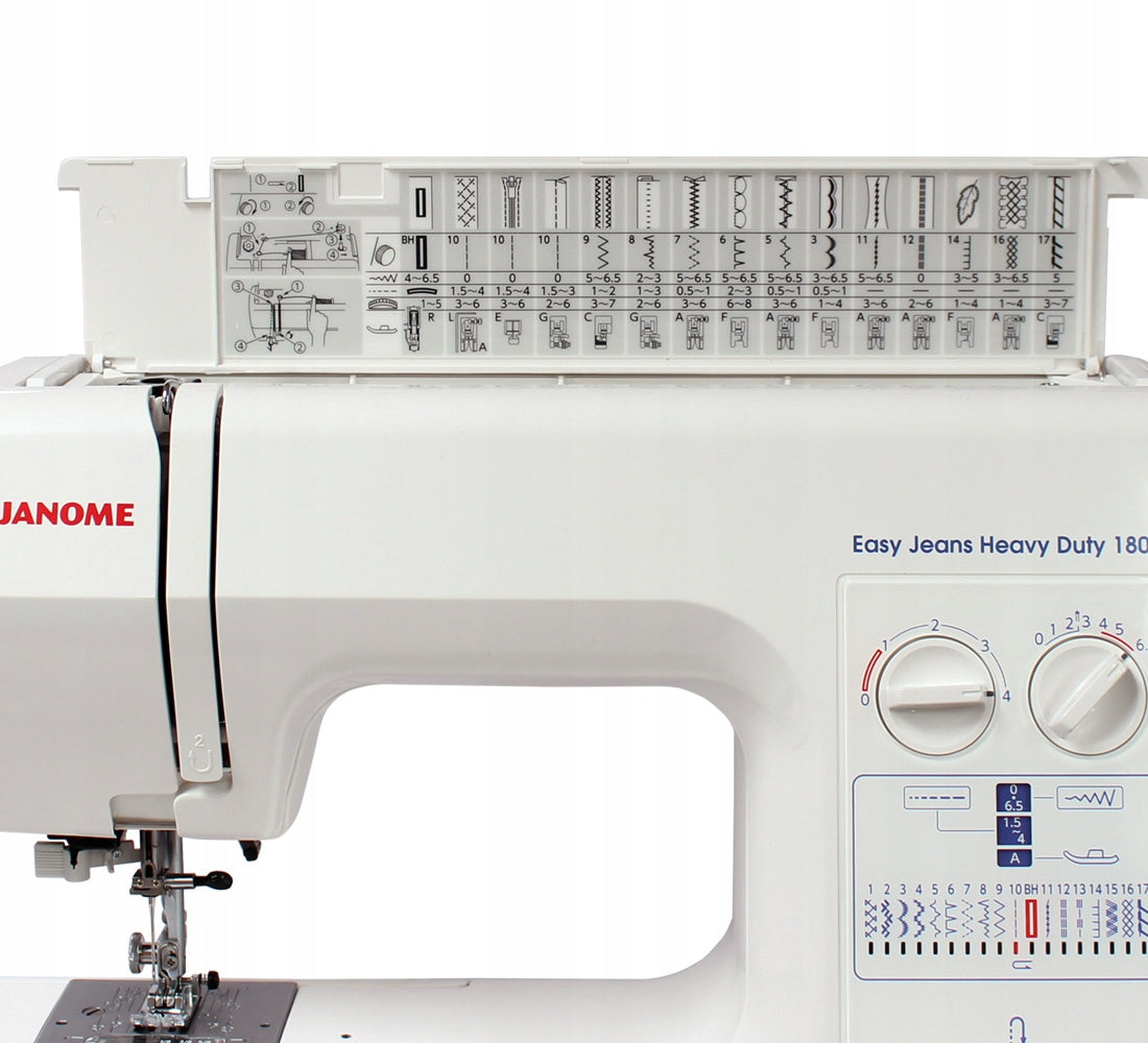 Janome HD1800 Easy Jeans reinforced sewing machine + FREEBIES + Courses Hook rotating