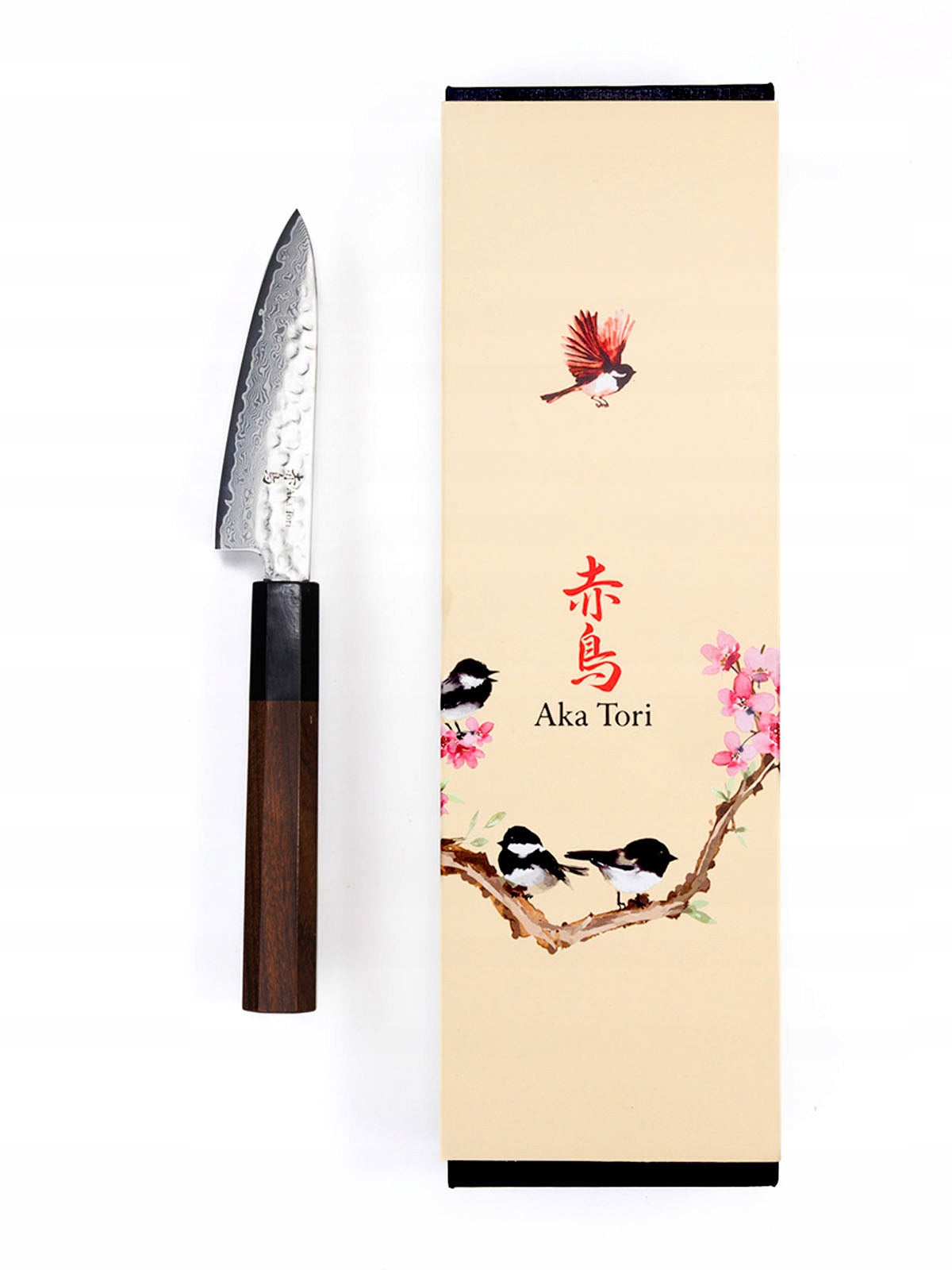 Japanese Chef Peeling Kitchen Knife Aka Tori Damascus Steel 9cm Packaging status original
