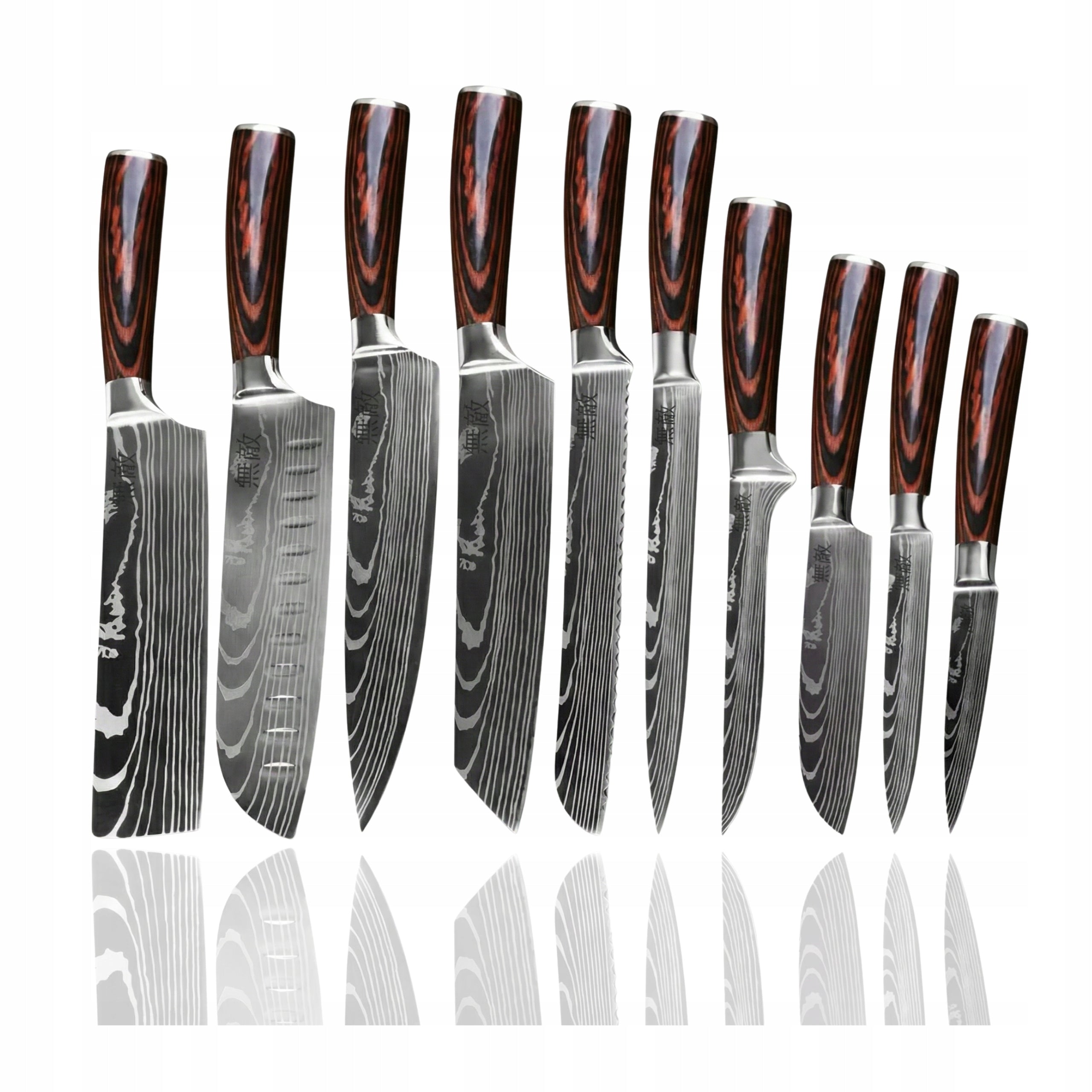 Japanese Style Chef Kitchen Knife Set 10 Pcs Box