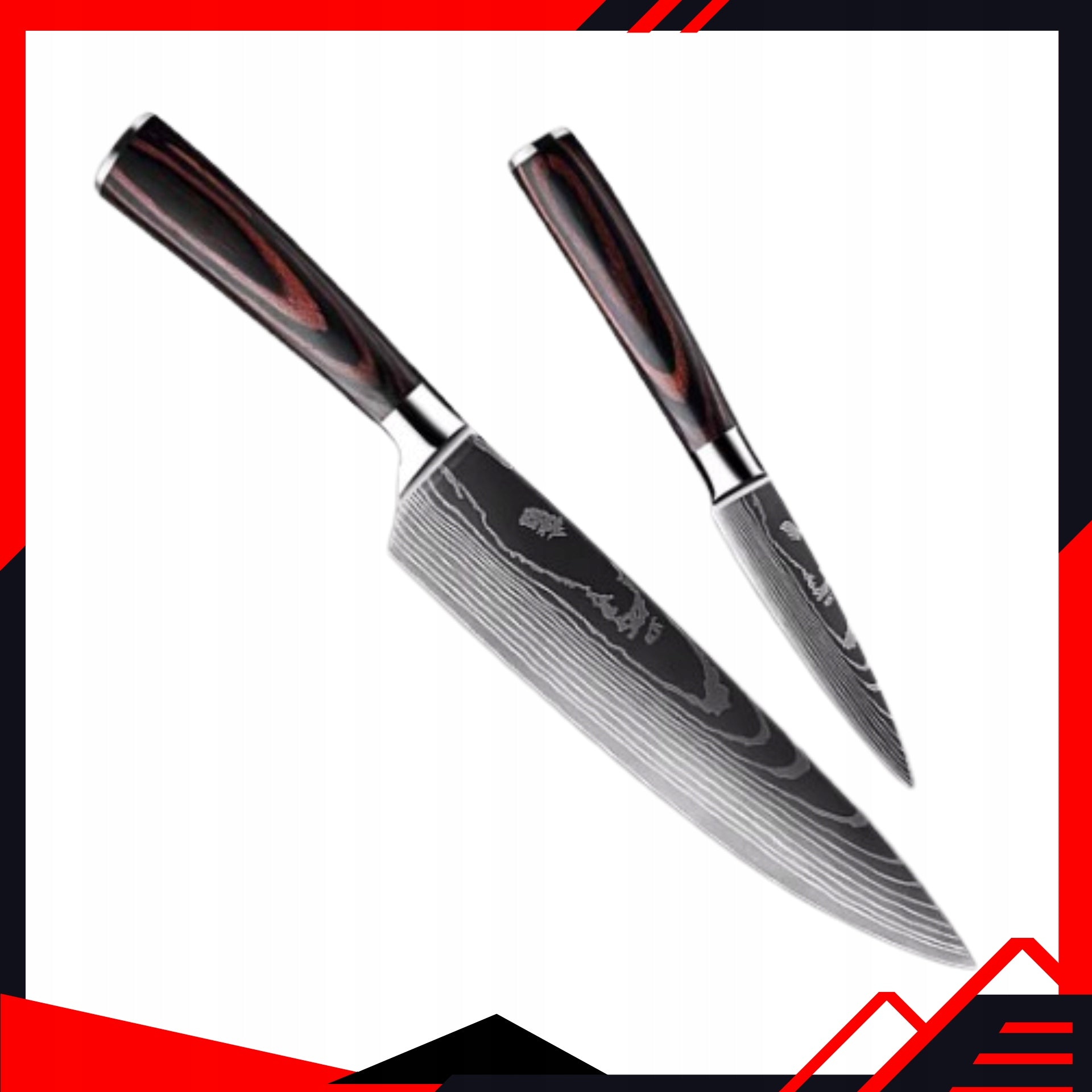 Japanese Style Kitchen Knife Set 4 Pieces in Elegant Box Manufacturer code Zestaw Noży Kuchennych 4 Sztuki