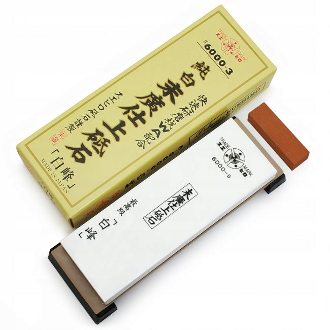 Japanese water stone 6000 with stand and Nagura Suehiro Brand Suehiro