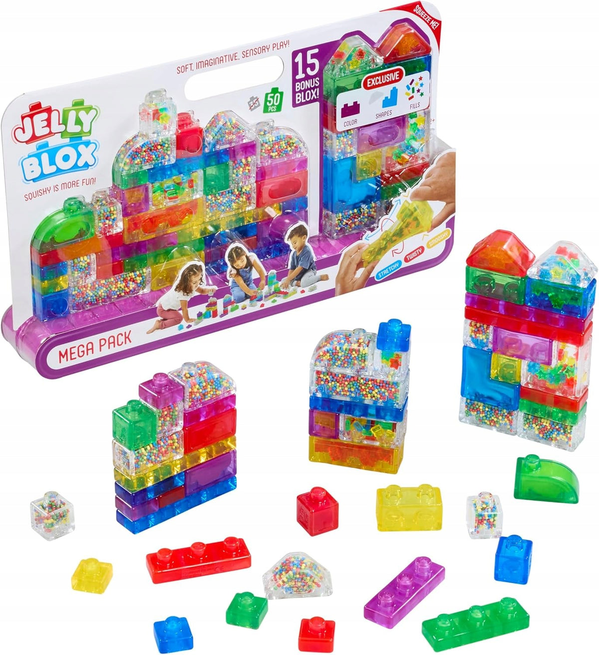 Jelly Blox 50 Flexible Blocks Goliath Sensory for 3 years Brand Goliath