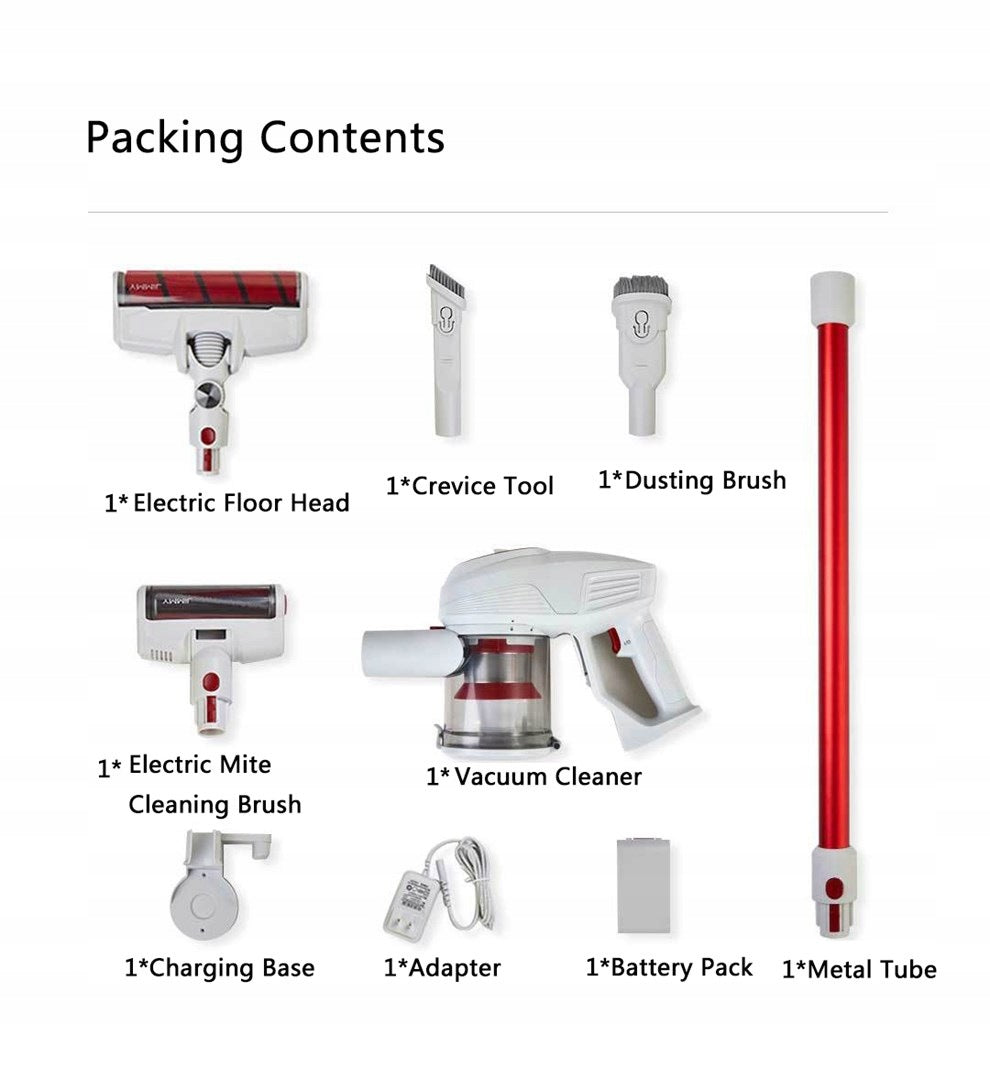 Jimmy JV51 Cordless Upright Vacuum Cleaner Red and White Brand Xiaomi
