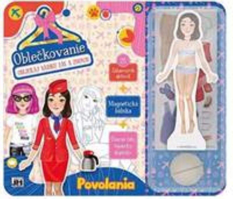 Jiri Models Magnetická bábika Povolania a oblečenie, 25 aktivít