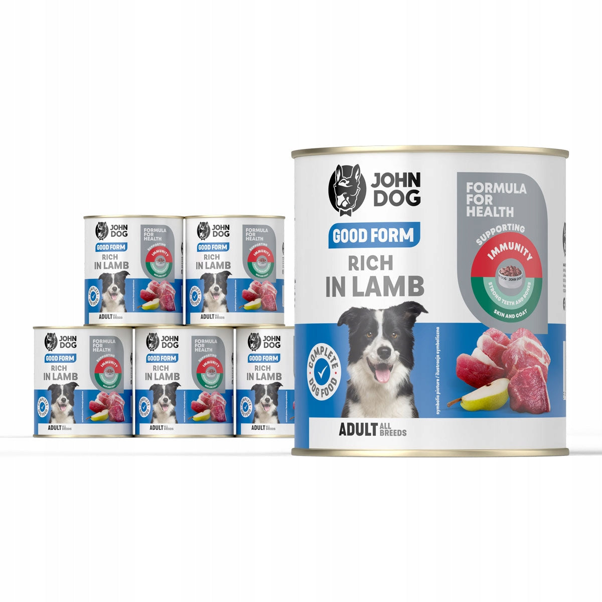 John Dog Good Form Lamb Dog Food 6x800g