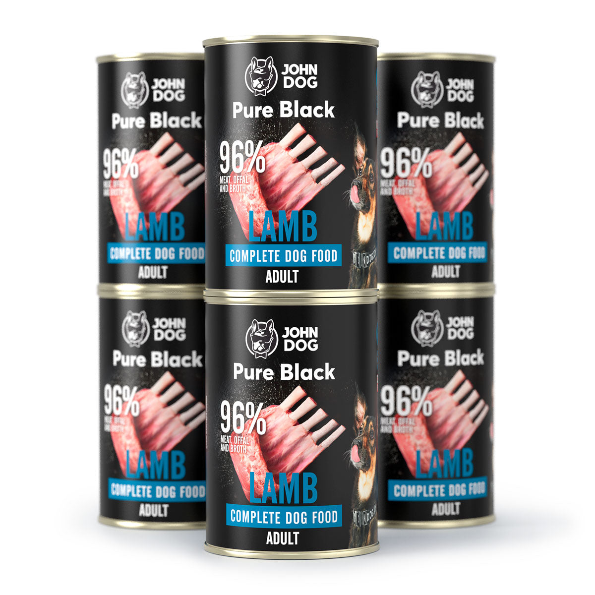 John Dog Pure Black adult food lamb 6x400g