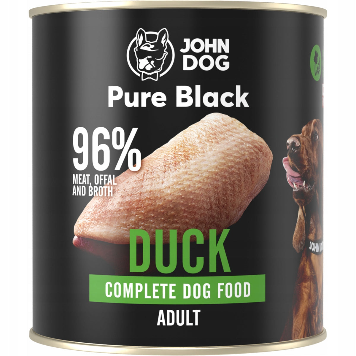 John Dog Pure Black wet food adult Duck 6x800 Packaging status original