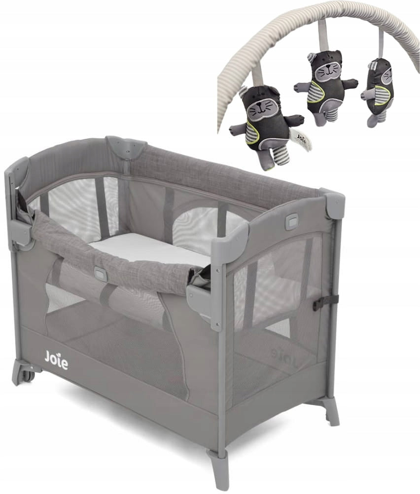 Joie Kubbie Sleep - Folding Travel Cot 2in1 Gray + Headband Freebie