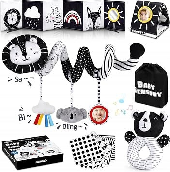 Joyreal Spiral Set Stroller Toy Contrast