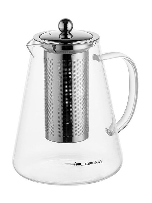 Jug with infuser Florina Camellia glass 1.4 L for tea dishwasher