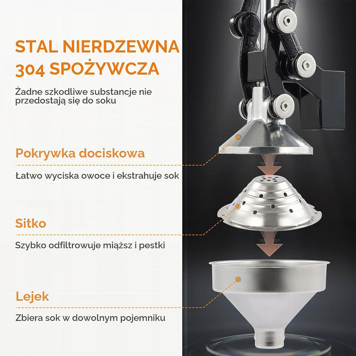 Juice Juicer Hand Juicer for Citrus Orange Pomegranates Steel Brand no brand