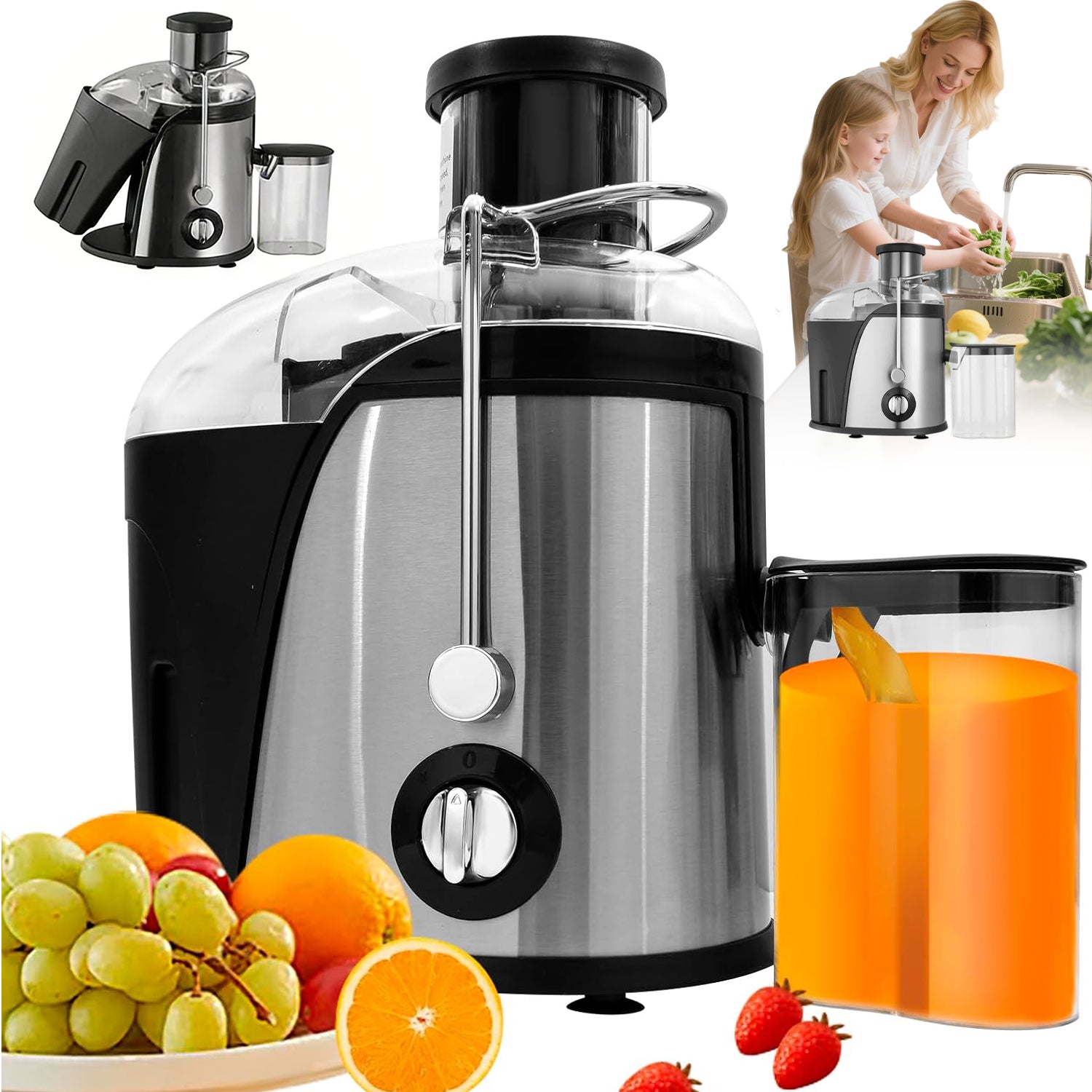 Juicer 1500W | juicer - juicer | large power | large hole | 2 gears