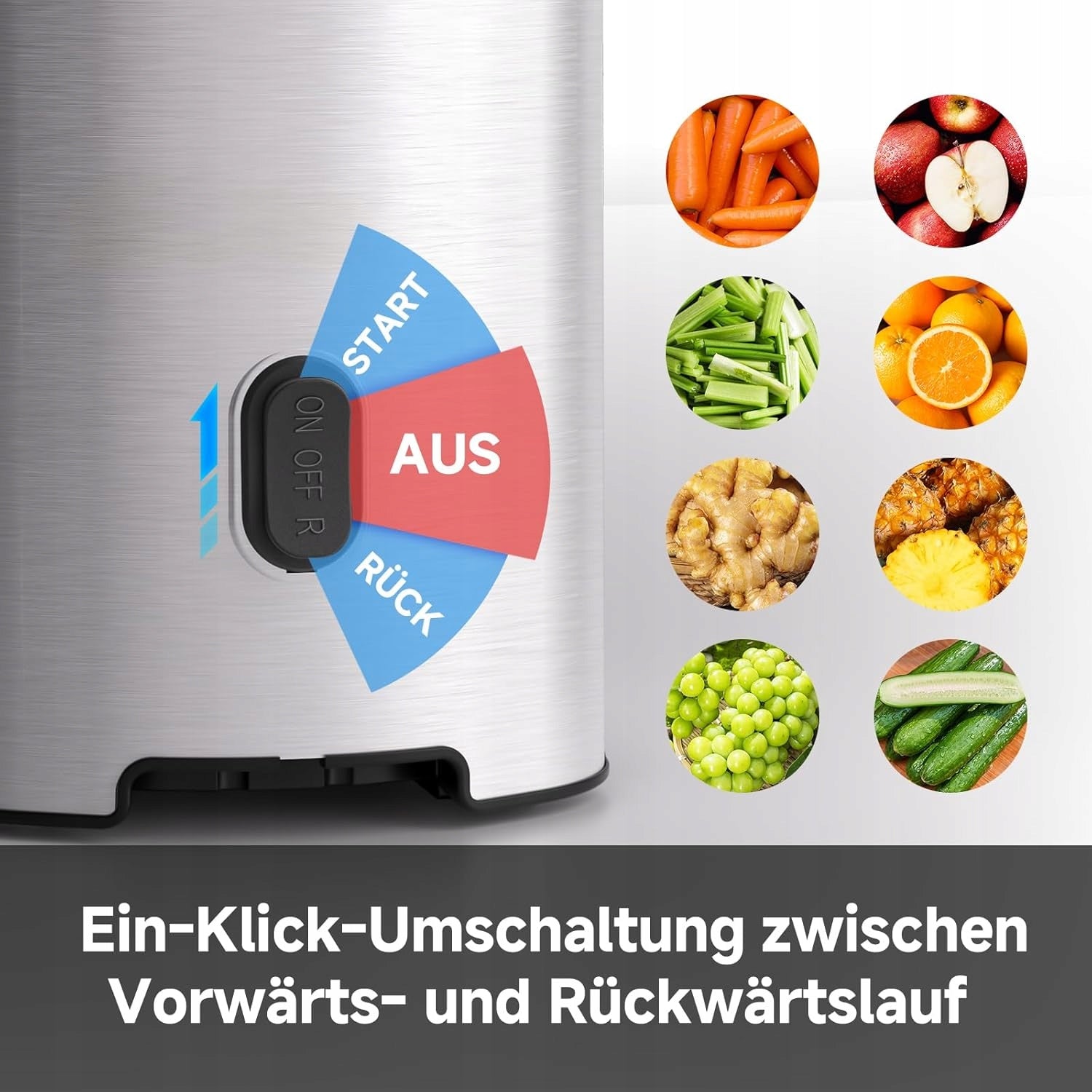 Juicer Amzchef Juicer silver/grey Manufacturer code 741663306022