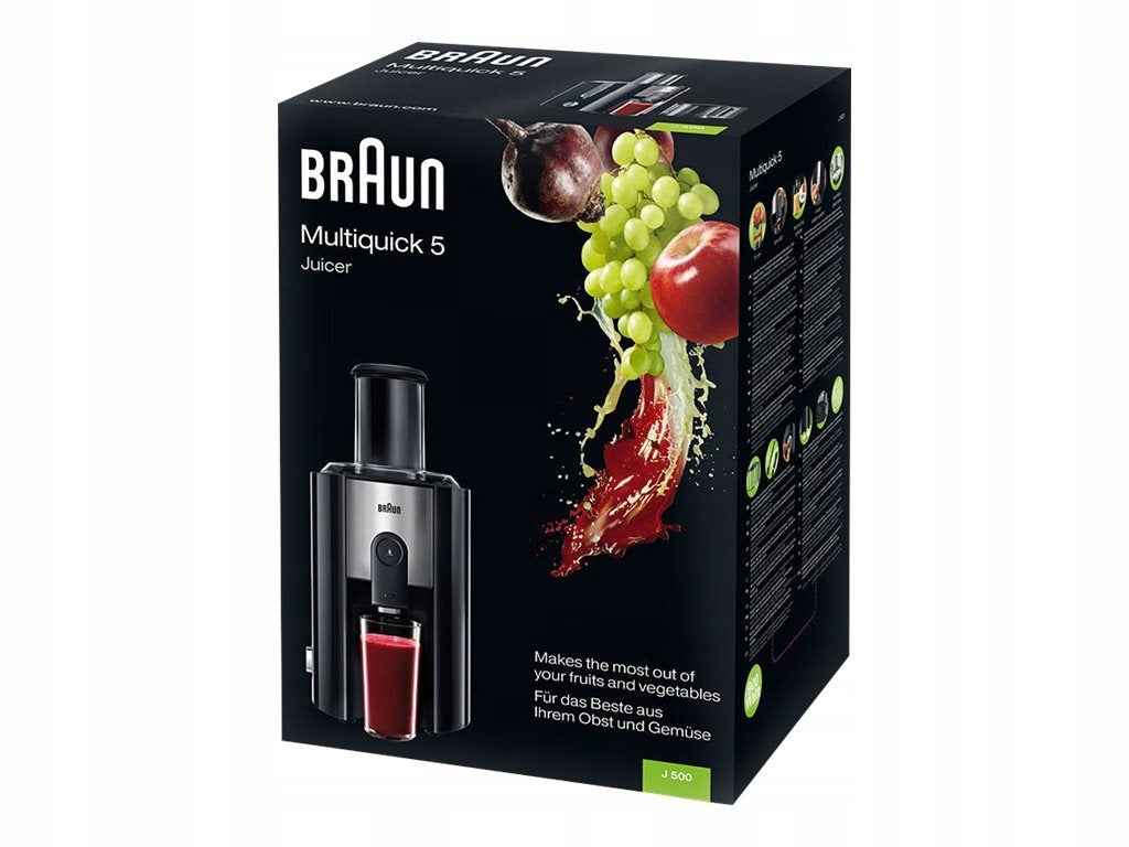 Juicer Braun J500 BK Multiquick 5, 900 W, Black Dominant color black
