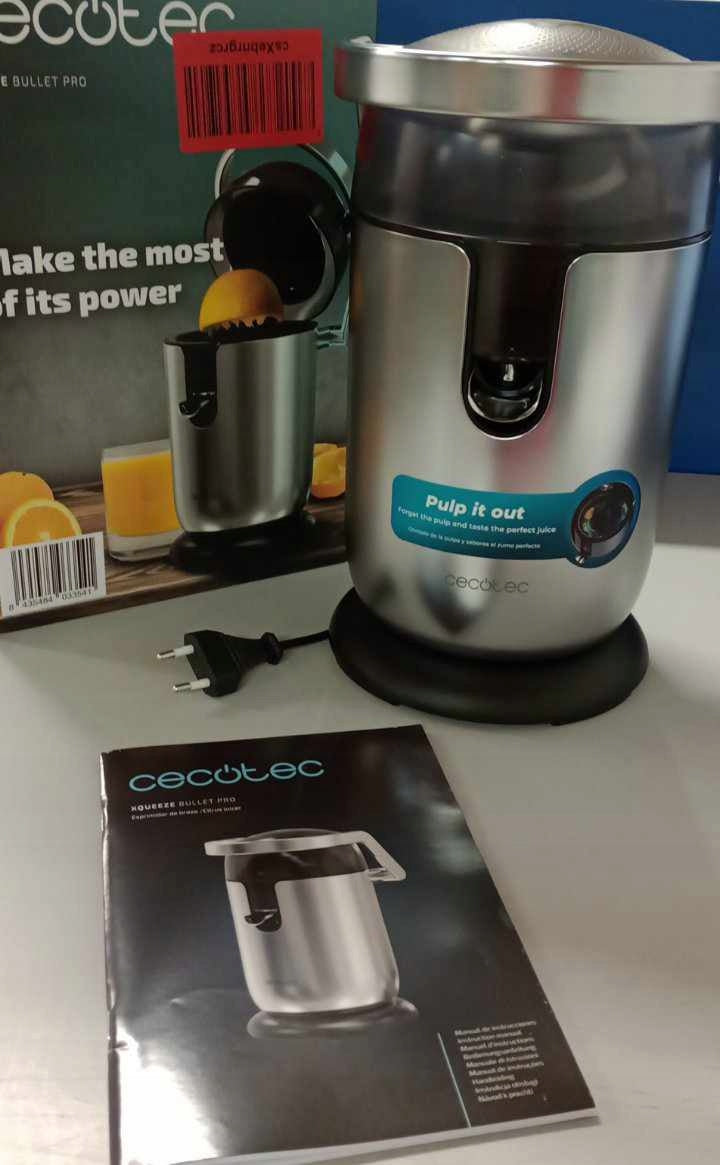 Juicer Cecotec XQUEEZE BULLET PRO 600W silver/grey 600 W Packaging status original